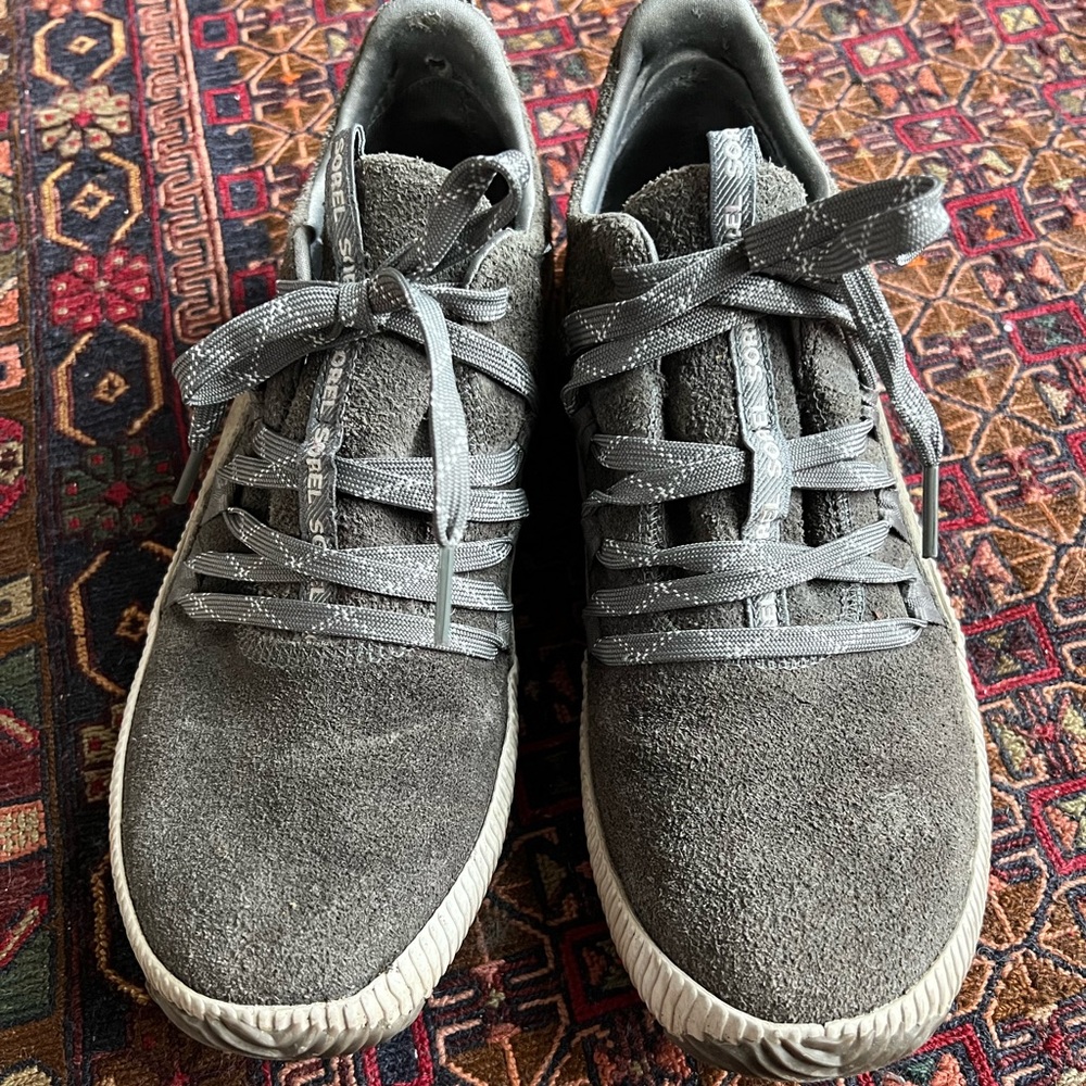 Sorel Women’s Out and About Charcoal Suede Sneakers
